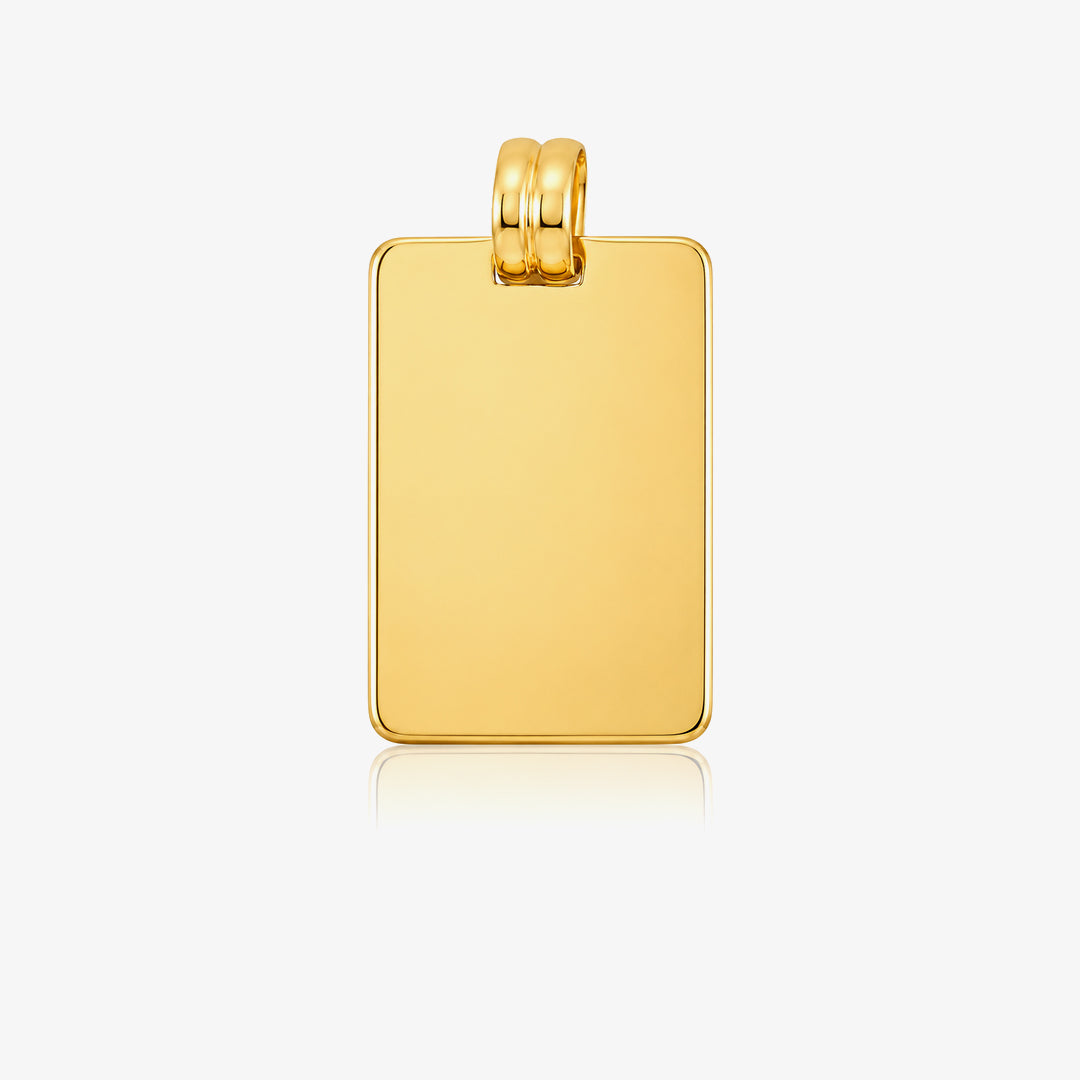 Colgante chapa rectangular
