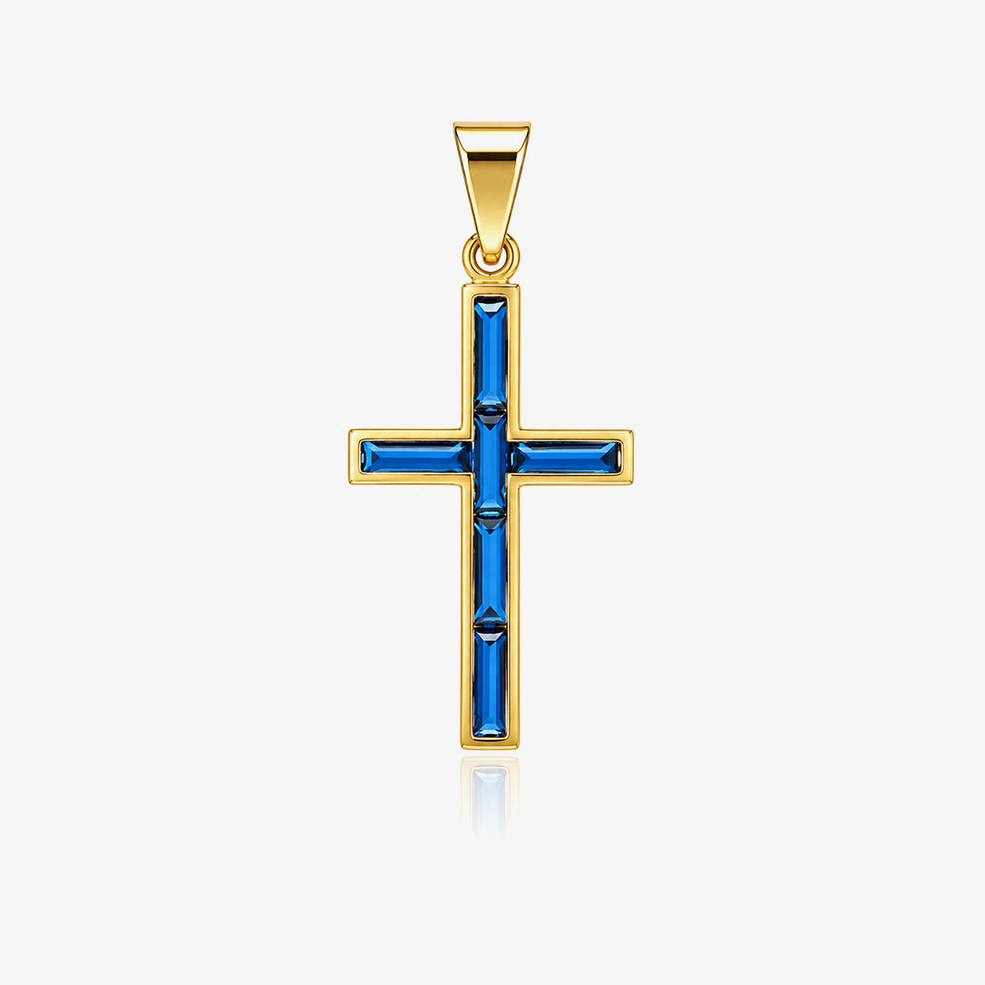 Colorful Stone Cross Pendant