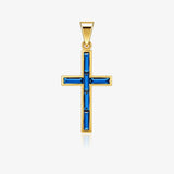 Colorful Stone Cross Pendant