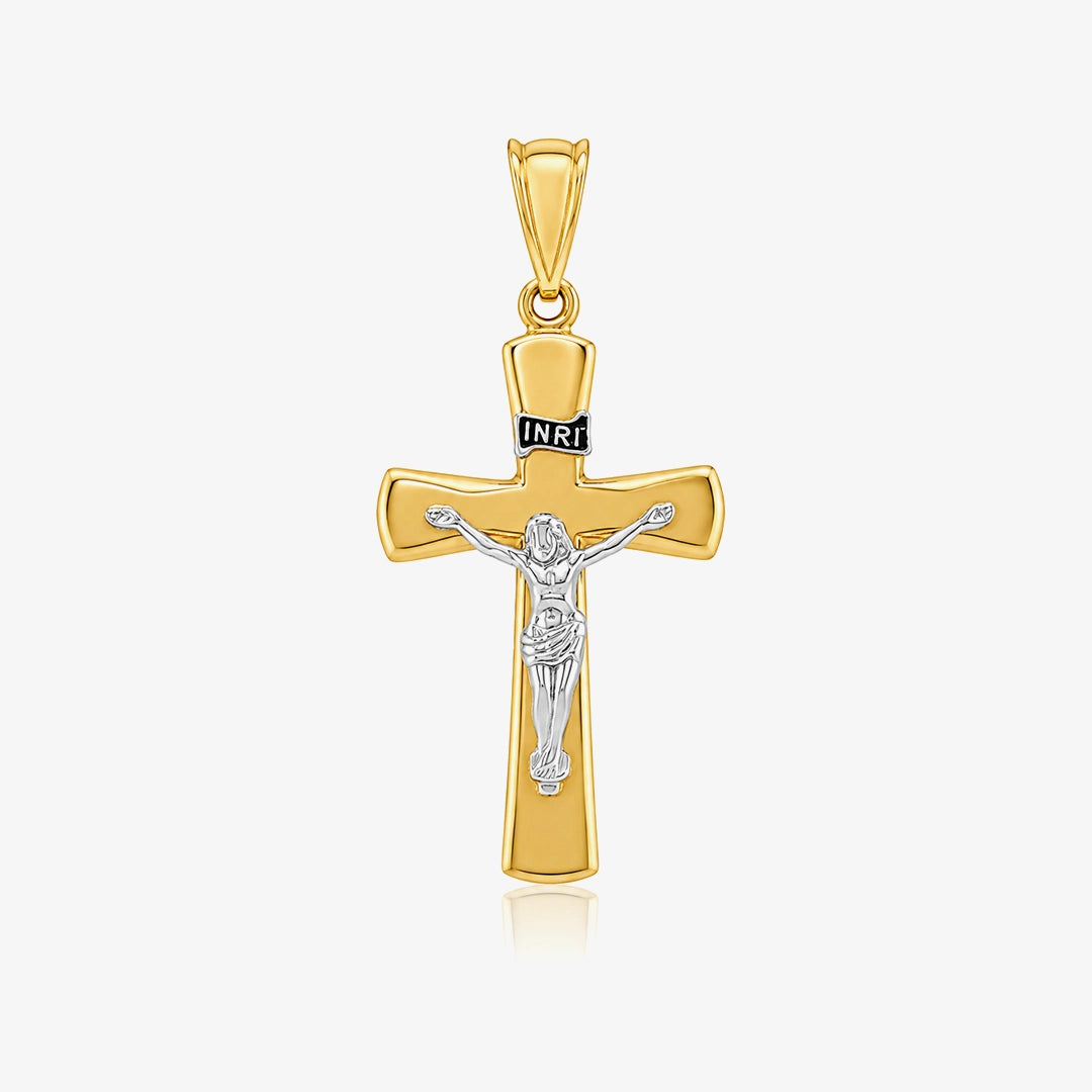 Cruz Bicolor Cristo relieve