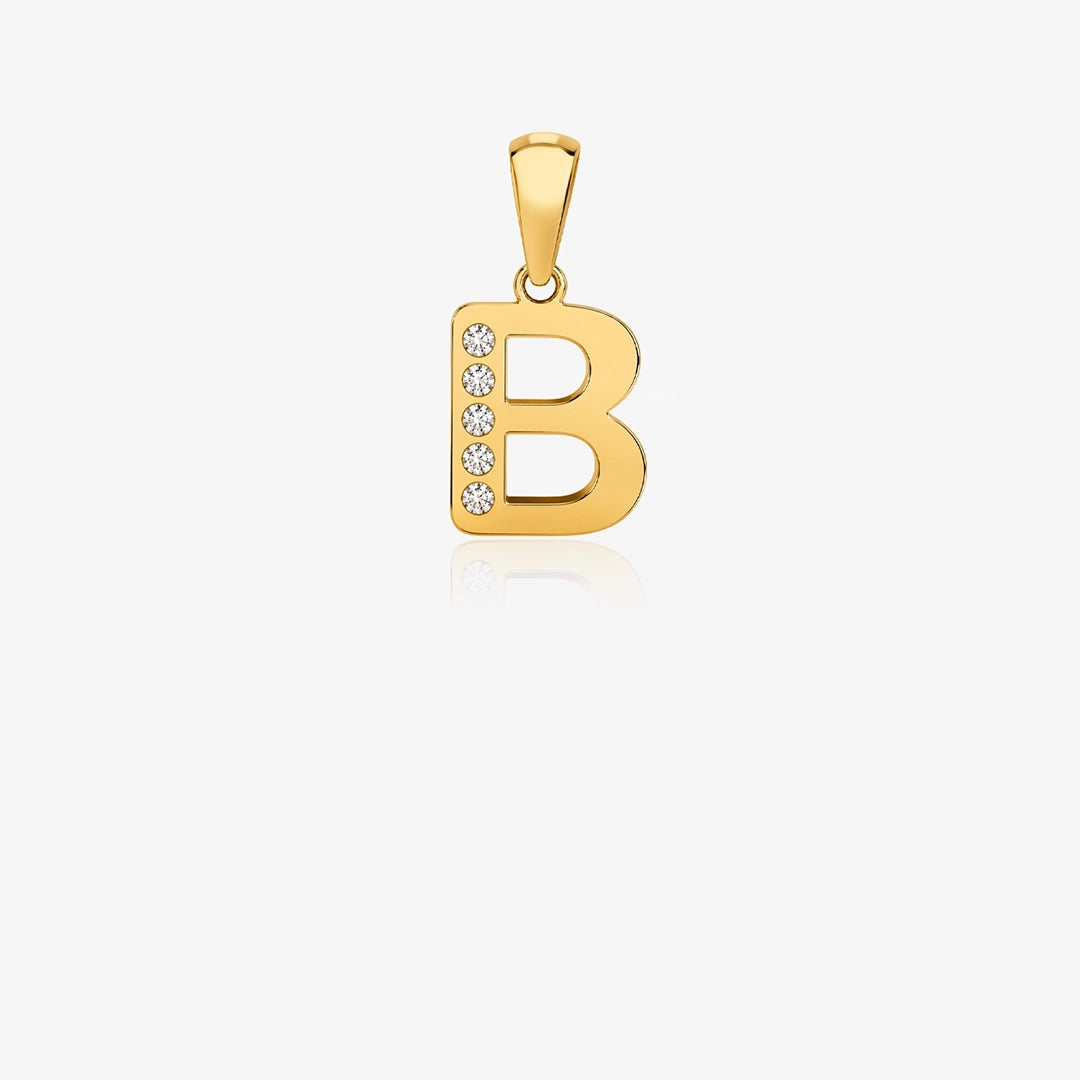 Zirconia Letter Pendant
