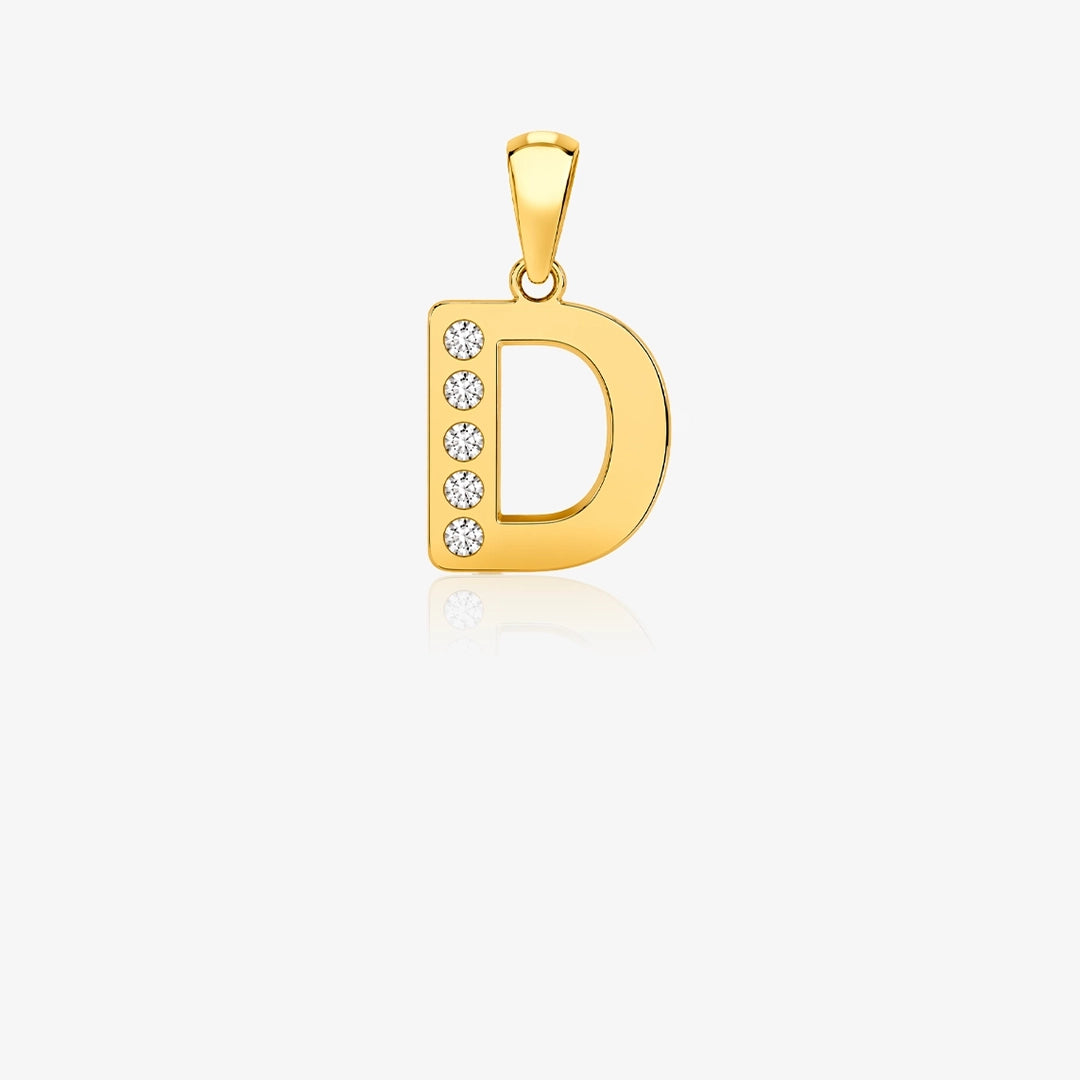 Zirconia Letter Pendant