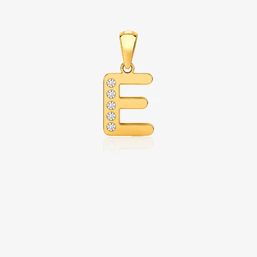 Zirconia Letter Pendant