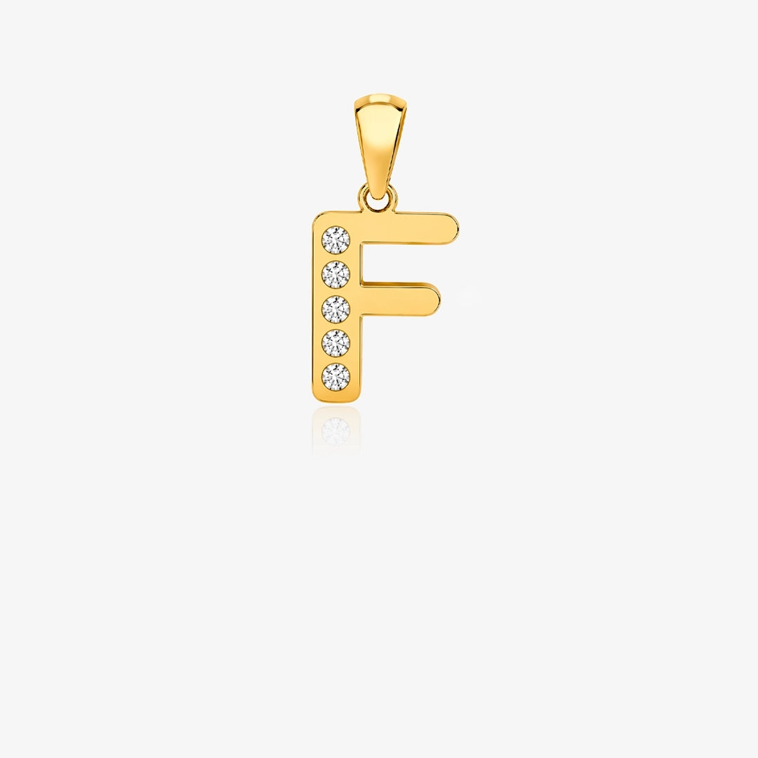 Zirconia Letter Pendant