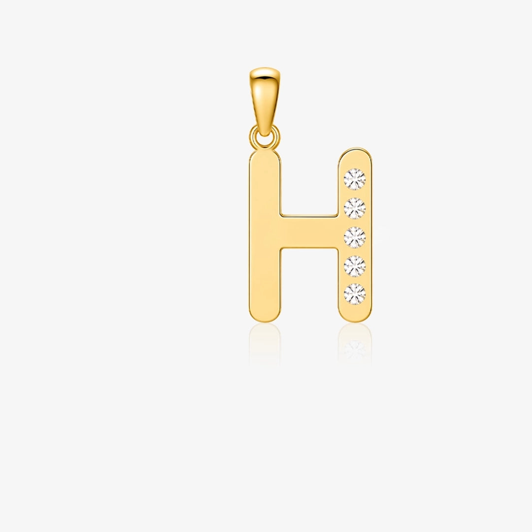 Zirconia Letter Pendant