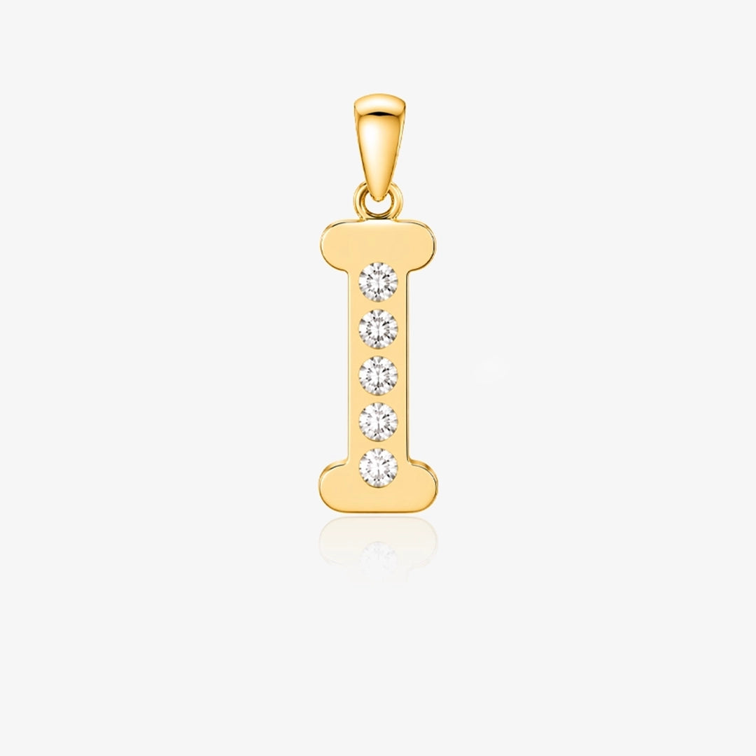 Zirconia Letter Pendant