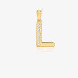 Zirconia Letter Pendant