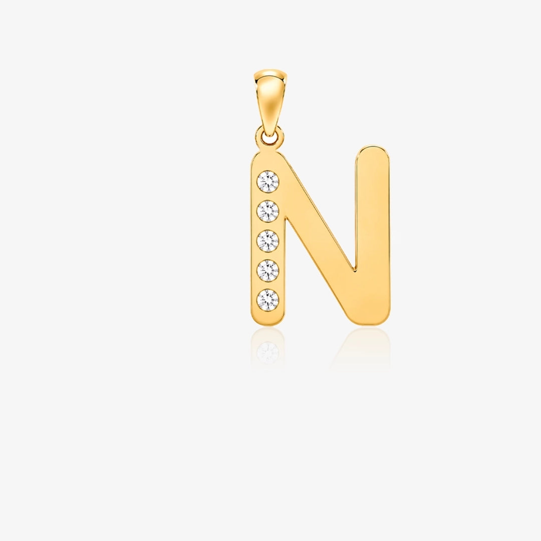 Zirconia Letter Pendant