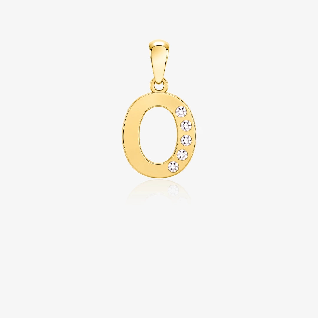 Zirconia Letter Pendant