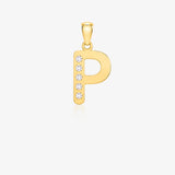 Zirconia Letter Pendant
