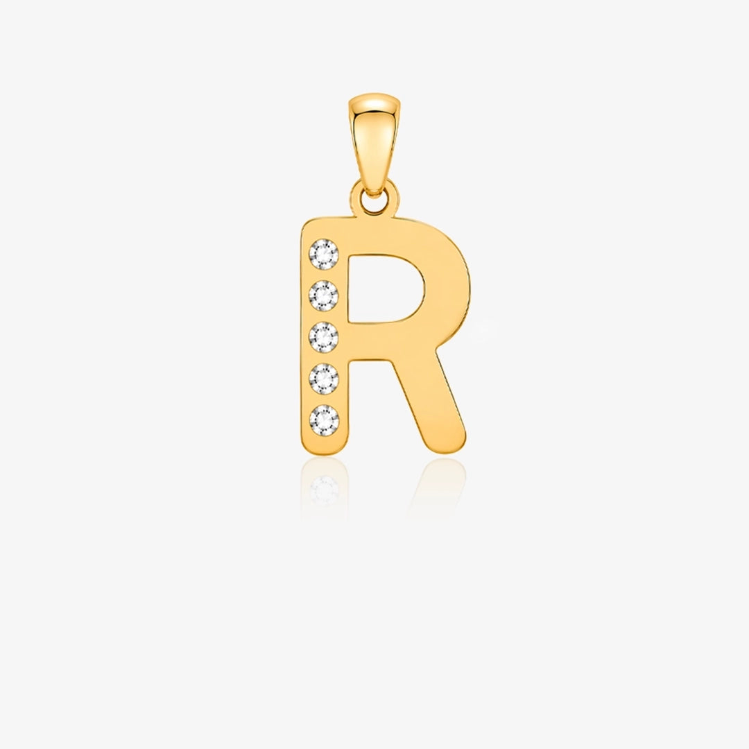 Zirconia Letter Pendant