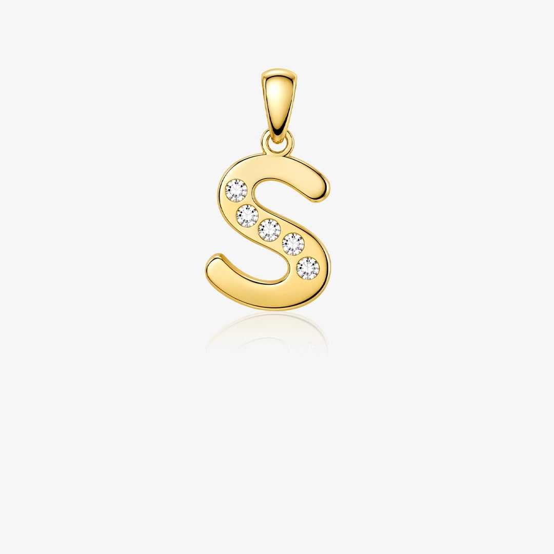 Zirconia Letter Pendant