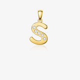Zirconia Letter Pendant
