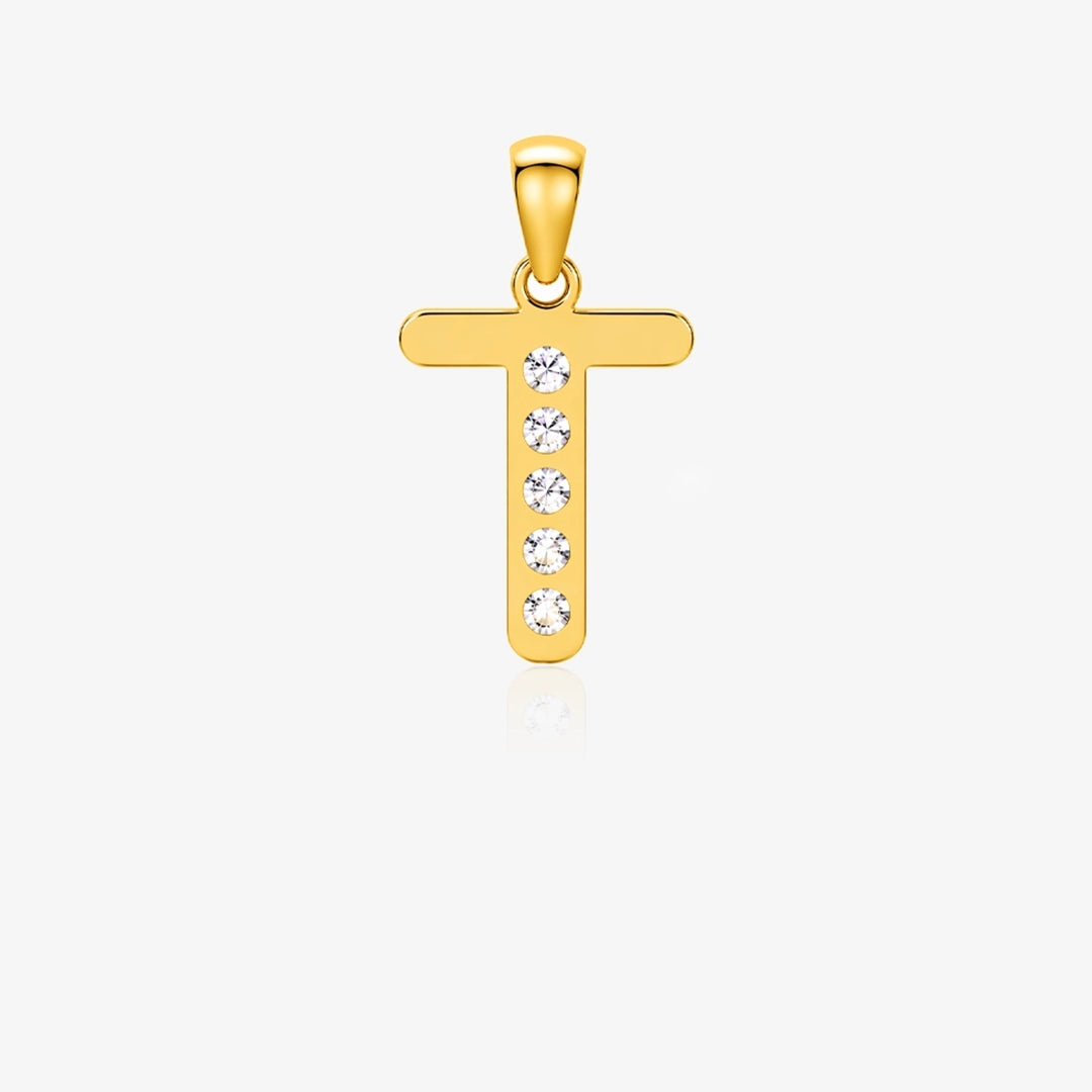 Zirconia Letter Pendant