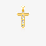 Zirconia Letter Pendant
