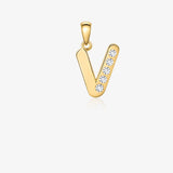 Zirconia Letter Pendant