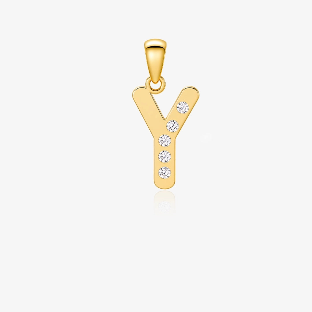 Zirconia Letter Pendant