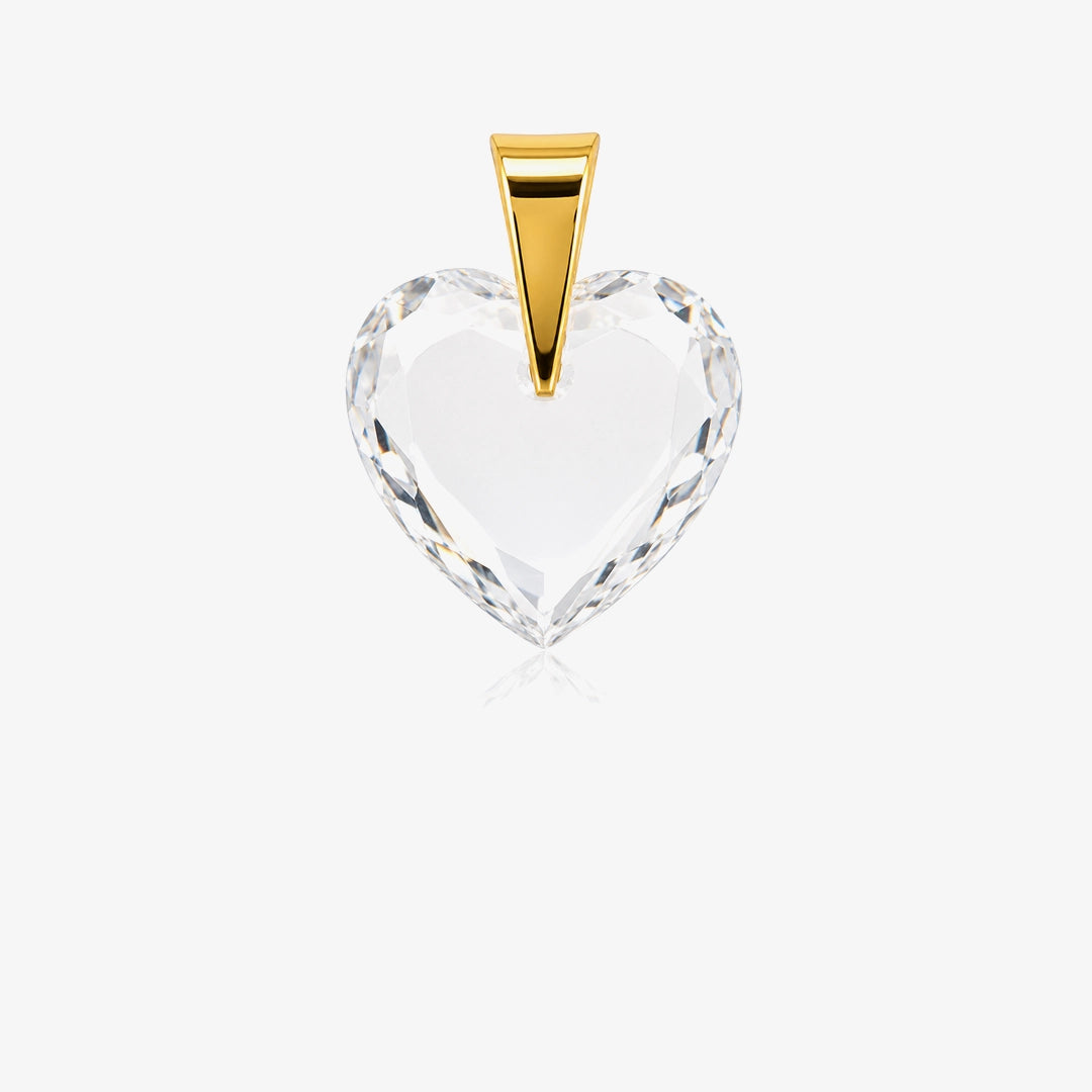 Gold Heart Stone Pendant