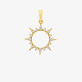 Sun pendant with zircons
