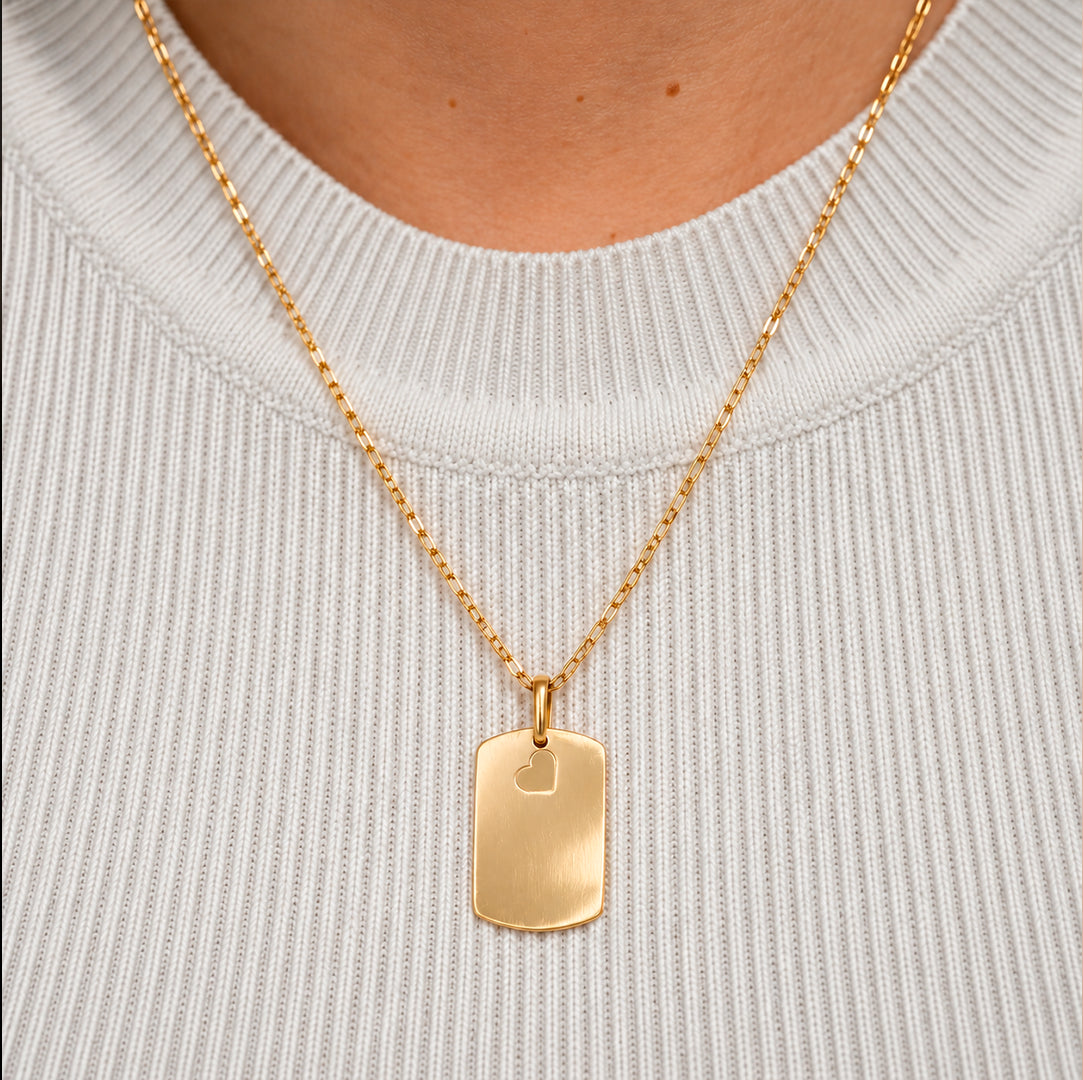 Rectangular Heart Pendant