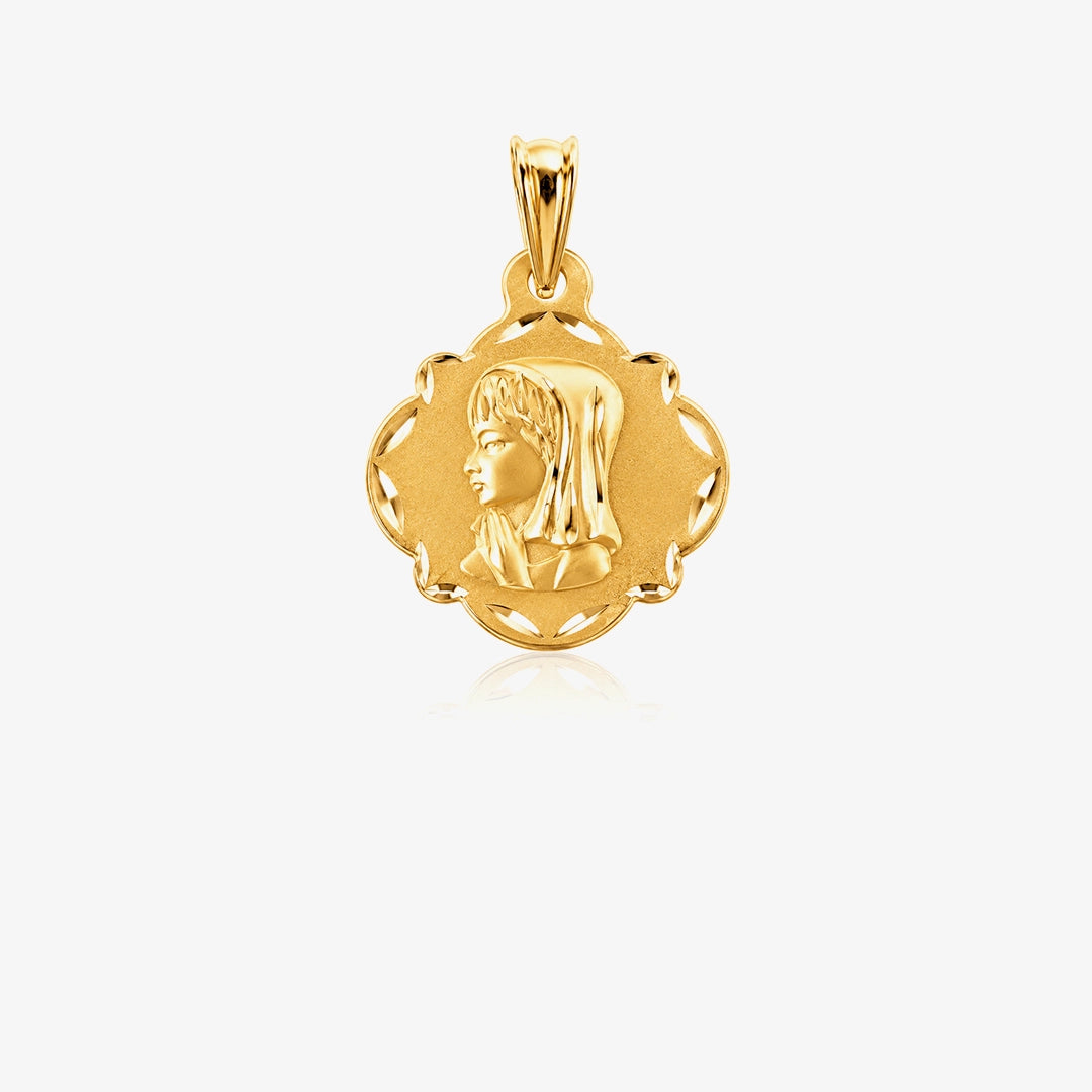 Medalla virgen niña
