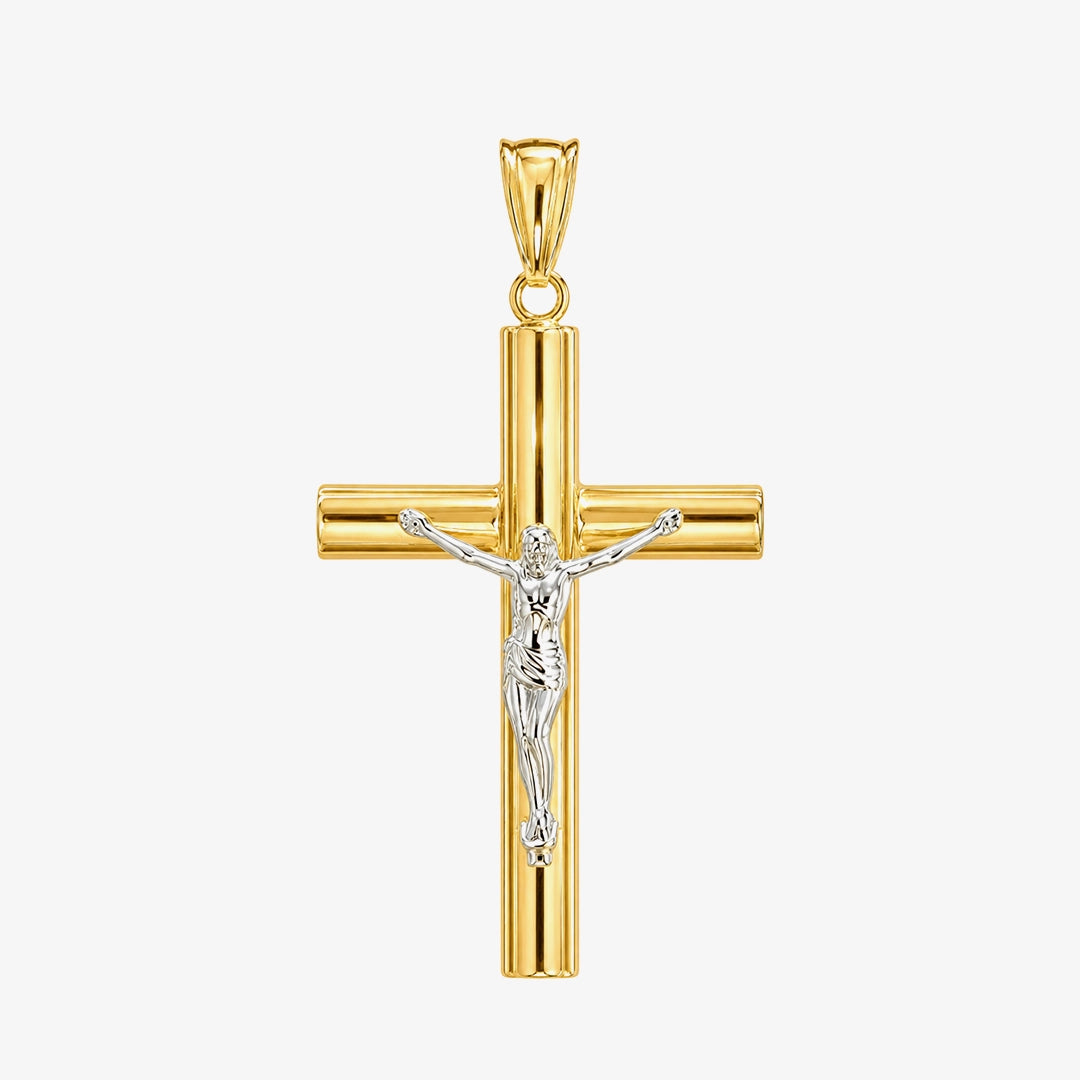 Cruz Cristo Rey Bicolor