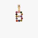 Multicolor initial pendant