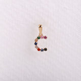 Colgante inicial multicolor