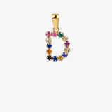 Multicolor initial pendant