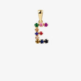 Multicolor initial pendant