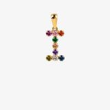 Multicolor initial pendant