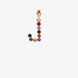 Multicolor initial pendant