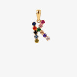 Multicolor initial pendant