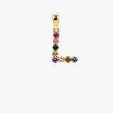 Multicolor initial pendant
