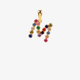 Multicolor initial pendant