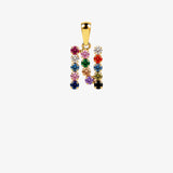 Multicolor initial pendant