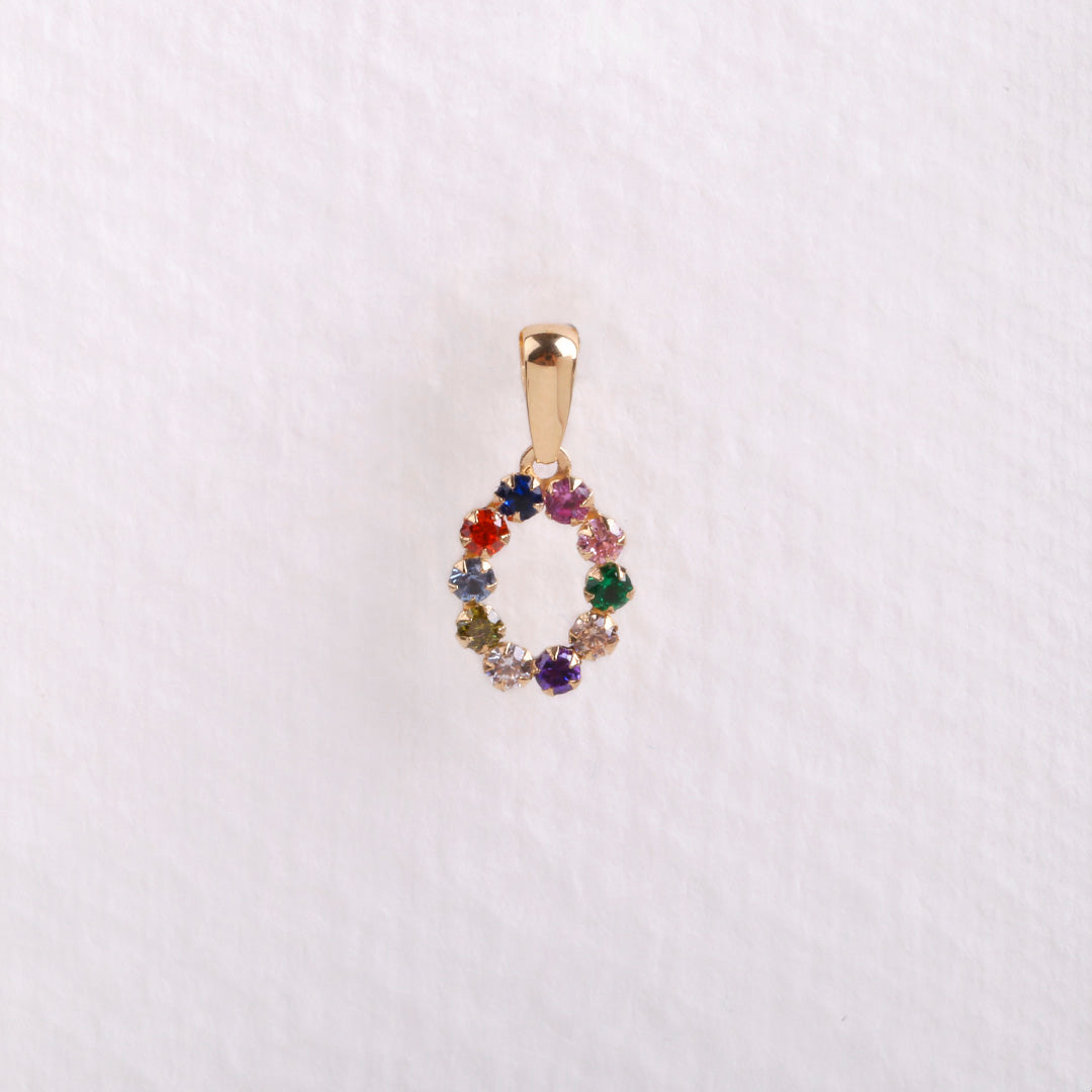 Colgante inicial multicolor