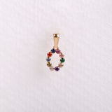 Colgante inicial multicolor