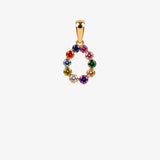 Multicolor initial pendant