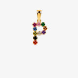 Multicolor initial pendant