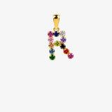 Multicolor initial pendant