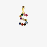 Multicolor initial pendant