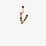 Multicolor initial pendant