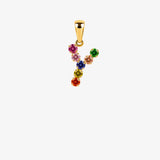 Multicolor initial pendant