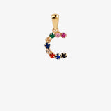 Multicolor initial pendant