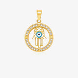 Hamsa and Evil Eye Pendant