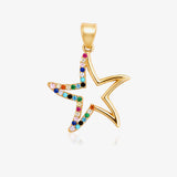 Colgante estrella multicolor