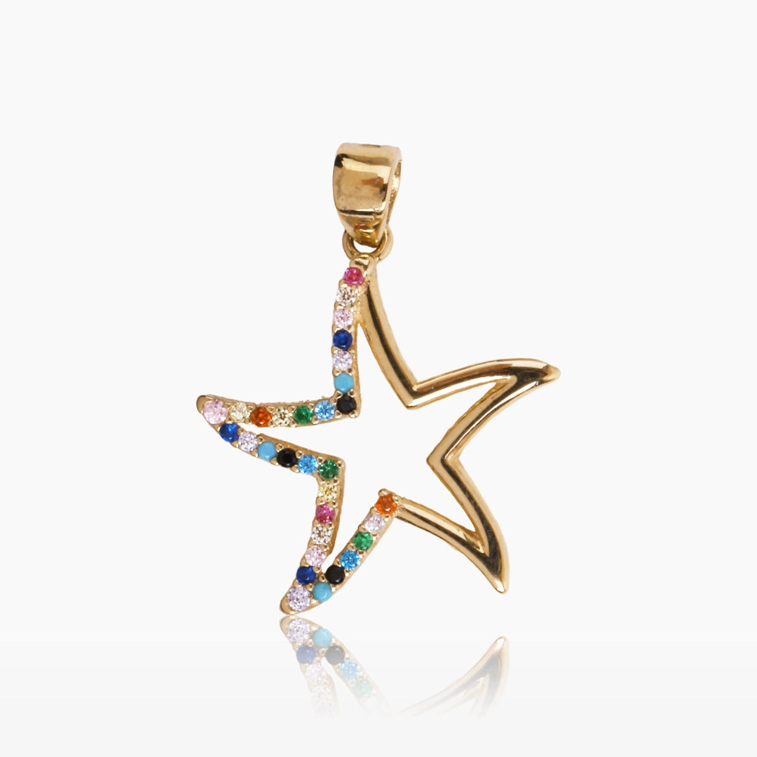 Multicolor star pendant