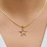 Colgante estrella multicolor