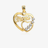 Double Heart Mom Pendant